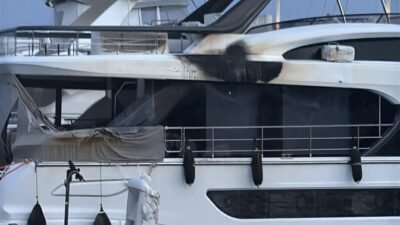 Fırat AKAY/BODRUM(Muğla),(DHA) - MUĞLA’nın Bodrum ilçesindeki bir marinada 7 motoryatın