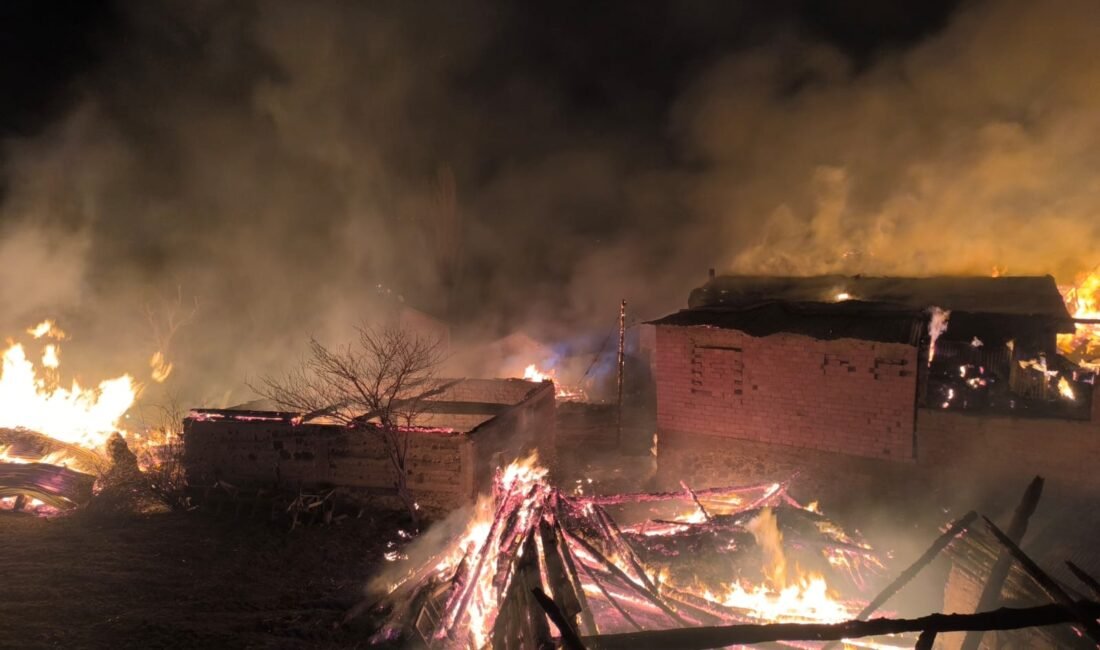 Zübeyde ÖZMEN/BOLU, (DHA)-BOLU'nun Gerede ilçesinde köyde çıkan yangında 3'ü boş