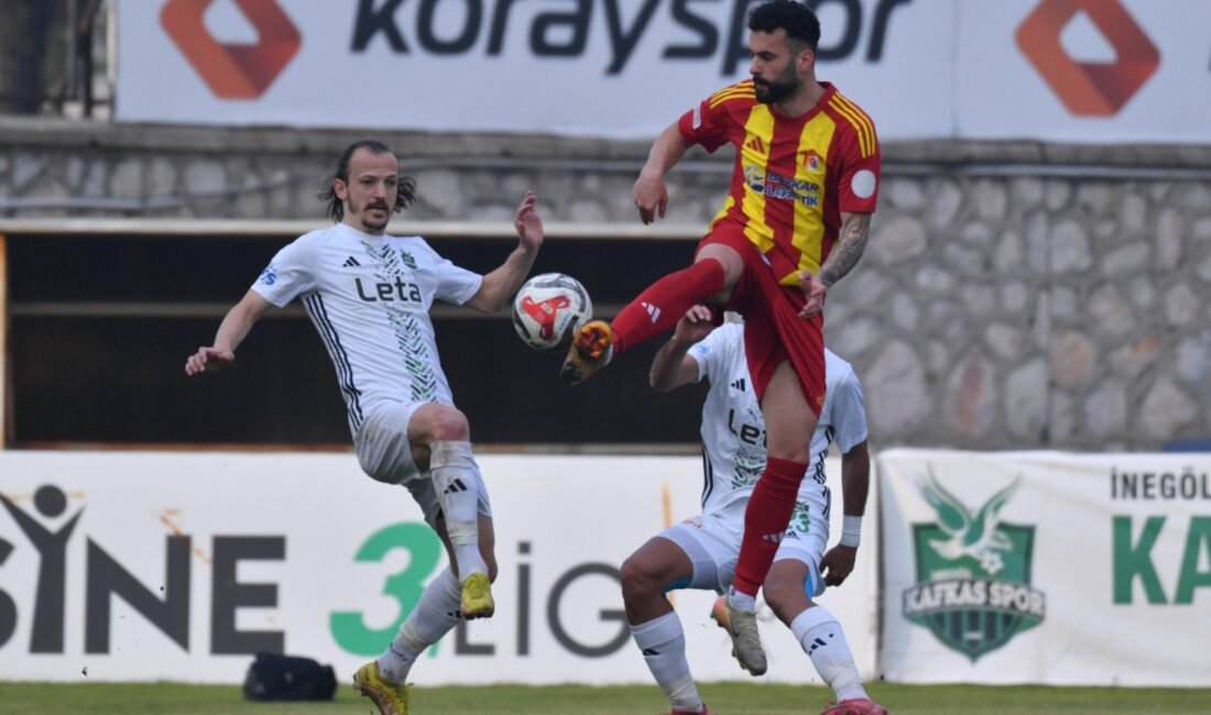 İnegöl Kafkasspor – Çorluspor 1947: 3-2 Yavuz YILMAZ/İNEGÖL (Bursa), (DHA)- STAT: İnegöl İlçe HAKEMLER: Erdal Yılmaz,