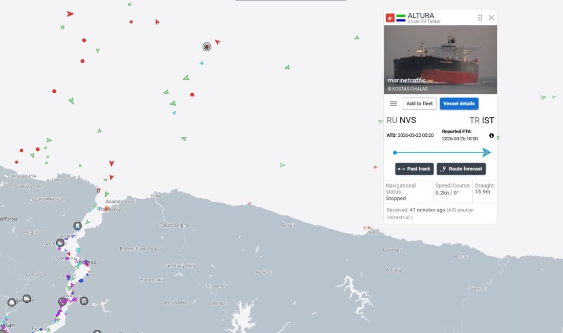 İSTANBUL (DHA)-Rusya'dan yola çıkan Sierra Leon bayraklı Türk ham petrol
