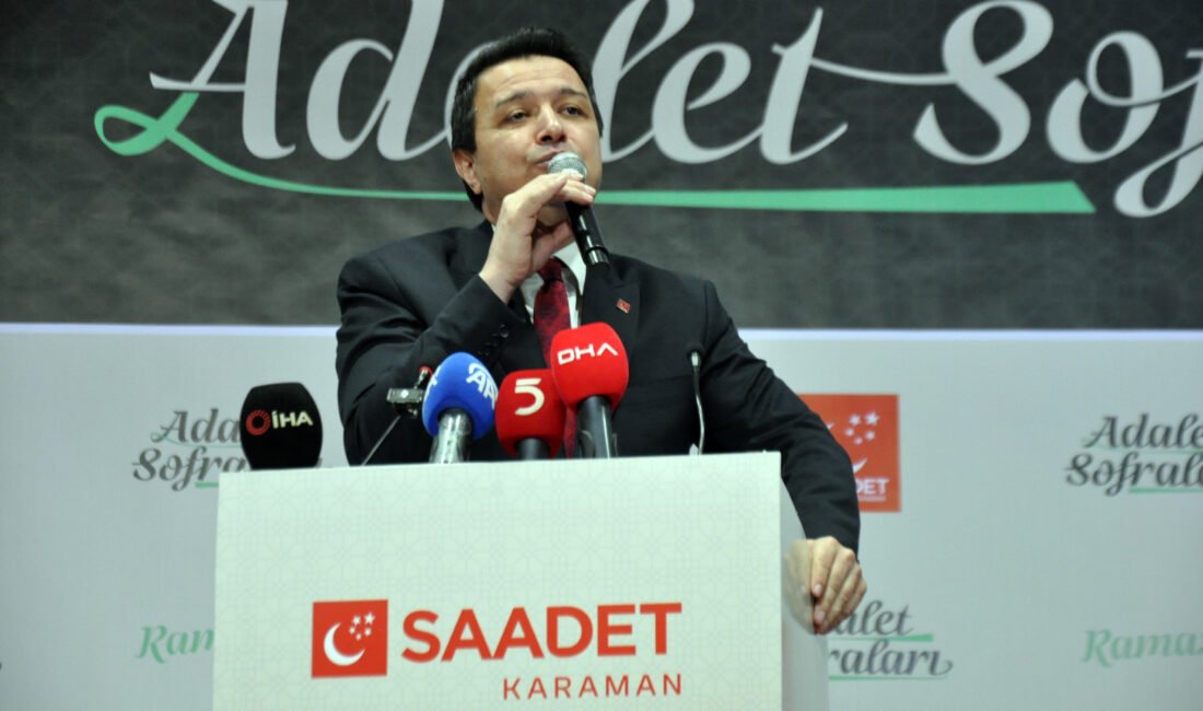 Muammer ŞEN/ KARAMAN, (DHA)- SAADET Partisi Genel Lideri Mahmut Arıkan,