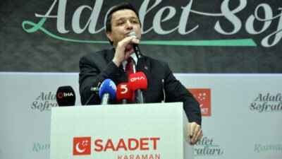 Muammer ŞEN/ KARAMAN, (DHA)- SAADET Partisi Genel Lideri Mahmut Arıkan,