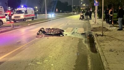 Emre ÖNCEL/ SAMSUN, (DHA)- SAMSUN’un İlkadım ilçesinde motosiklet ile minibüsün