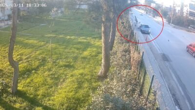 Semih TÜRKER/İZNİK (Bursa), (DHA)- BURSA’nın İznik ilçesinde otomobilin çarptığı bisiklet