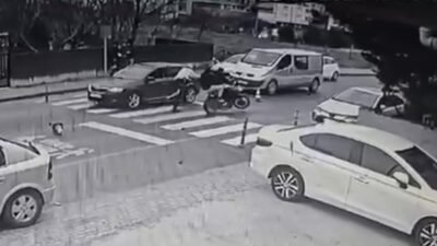 Onur KAYA/ÇERKEZKÖY(Tekirdağ), (DHA)- TEKİRDAĞ'ın Çerkezköy ilçesinde motosikleti ile çarptığı trafik