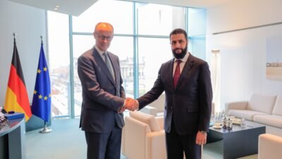 ALMANYA, (DHA) - SURİYE Cumhurbaşkanı Ahmed Şara, Berlin’de Almanya Başbakanı