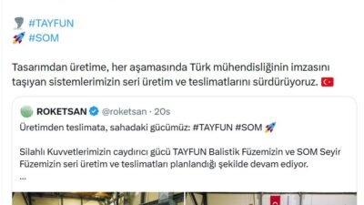 ANKARA, (DHA)- ROKETSAN tarafından geliştirilen balistik füze 'TAYFUN' ve seyir