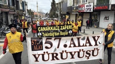 Abdullah YALÇIN/TEKİRDAĞ, (DHA)-ÇANAKKALE Savaşları'nda destan yazan 57'nci Alay anısına düzenlenen