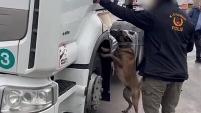 Umut IŞIK/EDİRNE, (DHA)-EDİRNE'de yurt dışından gelen bir TIR'da 53 kilo