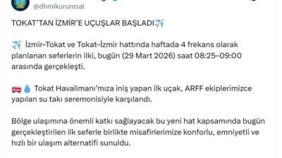 ANKARA, (DHA)- DEVLET Hava Meydanları İşletmesi (DHMİ) Genel Müdürlüğü, Tokat'tan