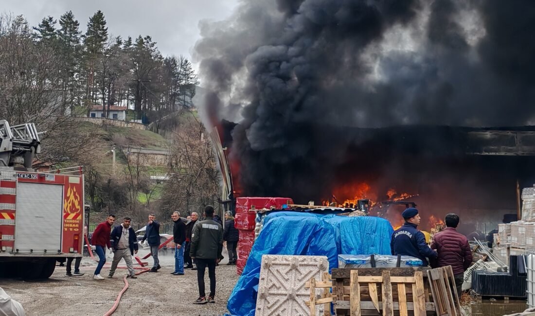 Yurdaer ÖZTÜRK/MENGEN (Bolu), (DHA)- BOLU'nun Mengen ilçesinde, inşaat malzemelerinin bulunduğu