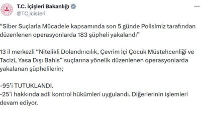 Nisa MİĞAL/ANKARA, (DHA)- İÇİŞLERİ Bakanlığı, siber suçlarla mücadele kapsamında son