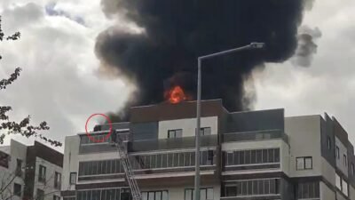Memet Can YEŞİLBAŞ/BURSA, (DHA)- BURSA’da 8 katlı apartmanın çatı katında