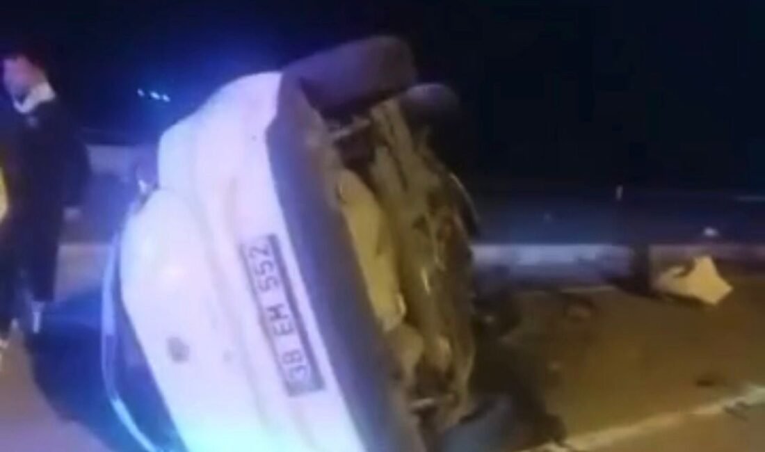 (RHA)- Kayseri’nin Bünyan ilçesinde otomobilin devrildiği kazada 1 kişi yaralandı.