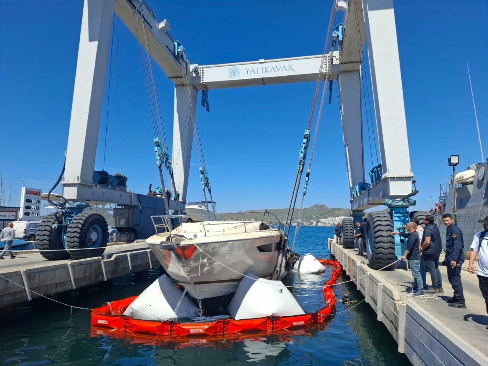 Fırat AKAY/BODRUM (Muğla), (DHA)- MUĞLA'nın Bodrum ilçesindeki marinada çıkan, 7
