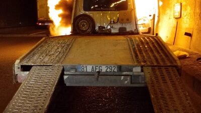 Mutlu YUCA/ BOLU, (DHA)- BOLU Dağı Tünelinin içerisinde motor kısmından