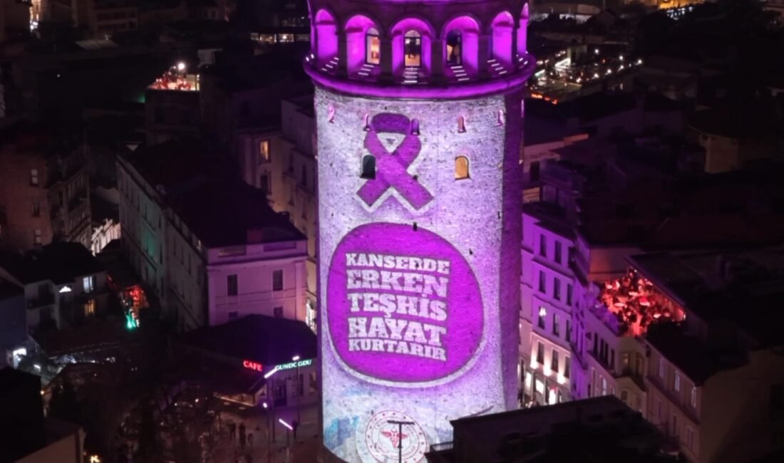İSTANBUL, (DHA)- İstanbul'un simge yapılarından Galata Kulesi, 'Kanserde erken teşhis
