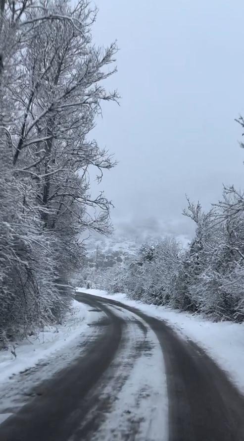 Mutlu YUCA/GEREDE (Bolu), (DHA)- BOLU'nun Gerede ilçesinde sabah saatlerinde kar