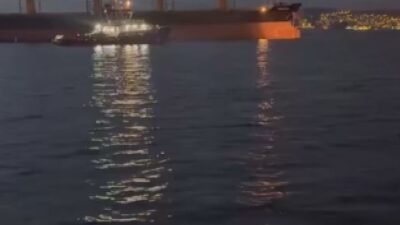 Mert ORDU/İSTANBUL,(DHA)- İSTANBUL Boğazı'nda 'TRACKHOUND' isimli Barbados bayraklı gemide meydana