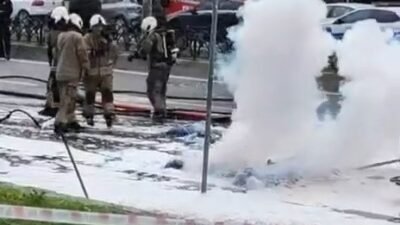 Özgür EREN / İSTANBUL, (DHA)- FATİH'te çöp kamyonunda henüz bilinmeyen