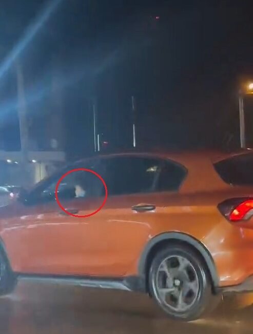 Yavuz YILMAZ/İNEGÖL (Bursa), (DHA)- BURSA’nın İnegöl ilçesinde otomobil sürücüsünün kucağındaki