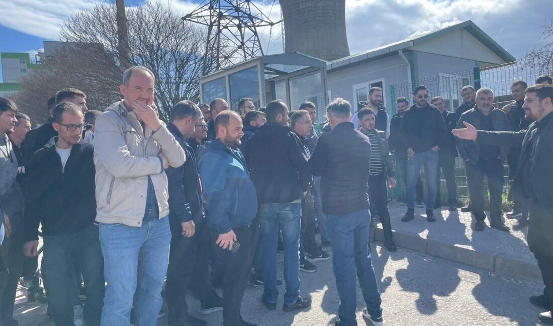 Tuna İŞLEYEN/ TAVŞANLI(Kütahya), (DHA)- KÜTAHYA’nın Tavşanlı ilçesinde termik santral çalışanları,