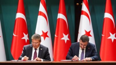 Mikail KARAMAN/ ANKARA, (DHA)- CUMHURBAŞKANI Yardımcısı Cevdet Yılmaz ile Kuzey