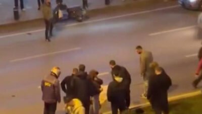 Mehmet Kaan KURT/İSTANBUL,(DHA)- ÜMRANİYE'de, seyir halindeki otomobilin çarptığı yaya hayatını