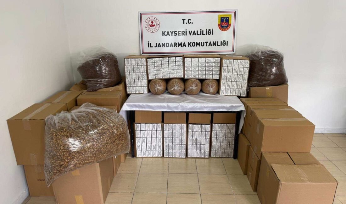 Kayseri’de 200 kilo kaçak tütün ele geçirildi (RHA)- Kayseri’de, jandarma ekiplerince düzenlenen kaçak sigara operasyonunda 200 kilogram
