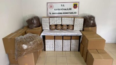 (RHA)- Kayseri’de, jandarma ekiplerince düzenlenen kaçak sigara operasyonunda 200 kilogram