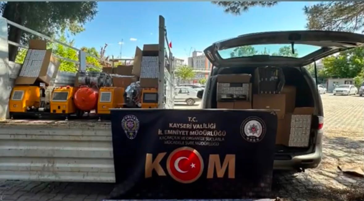 (RHA) – Kayseri’de polis ekiplerince düzenlenen kaçakçılık operasyonunda 1 milyon