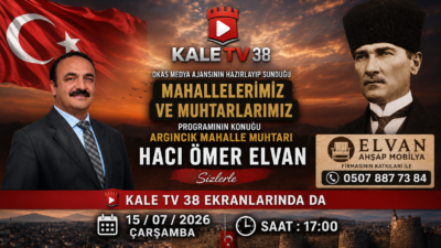 Argıncık Mahallesi’nin nabzı KALE TV 38’de atıyor.Muhtar Hacı Ömer Elvan
