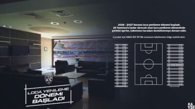 (RHA)- Kayserispor, 2026-2027 sezonu öncesinde loca yenileme döneminin başladığını duyurdu.
