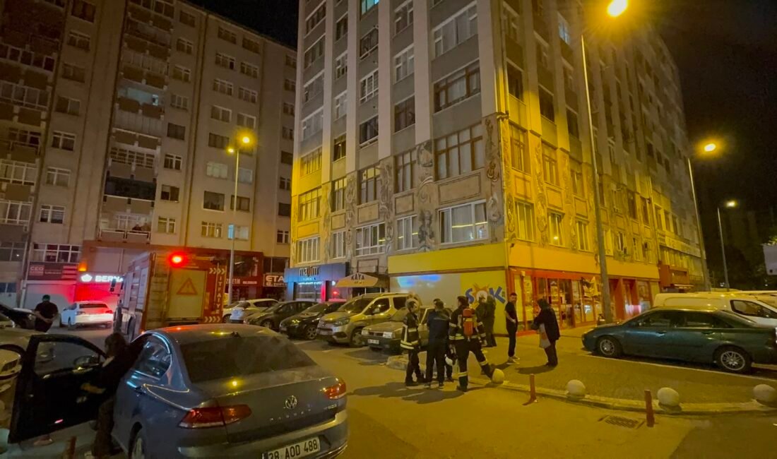 Kayseri’de 9 katlı bir apartmanda hissedilen yanık kokusu üzerine yapılan